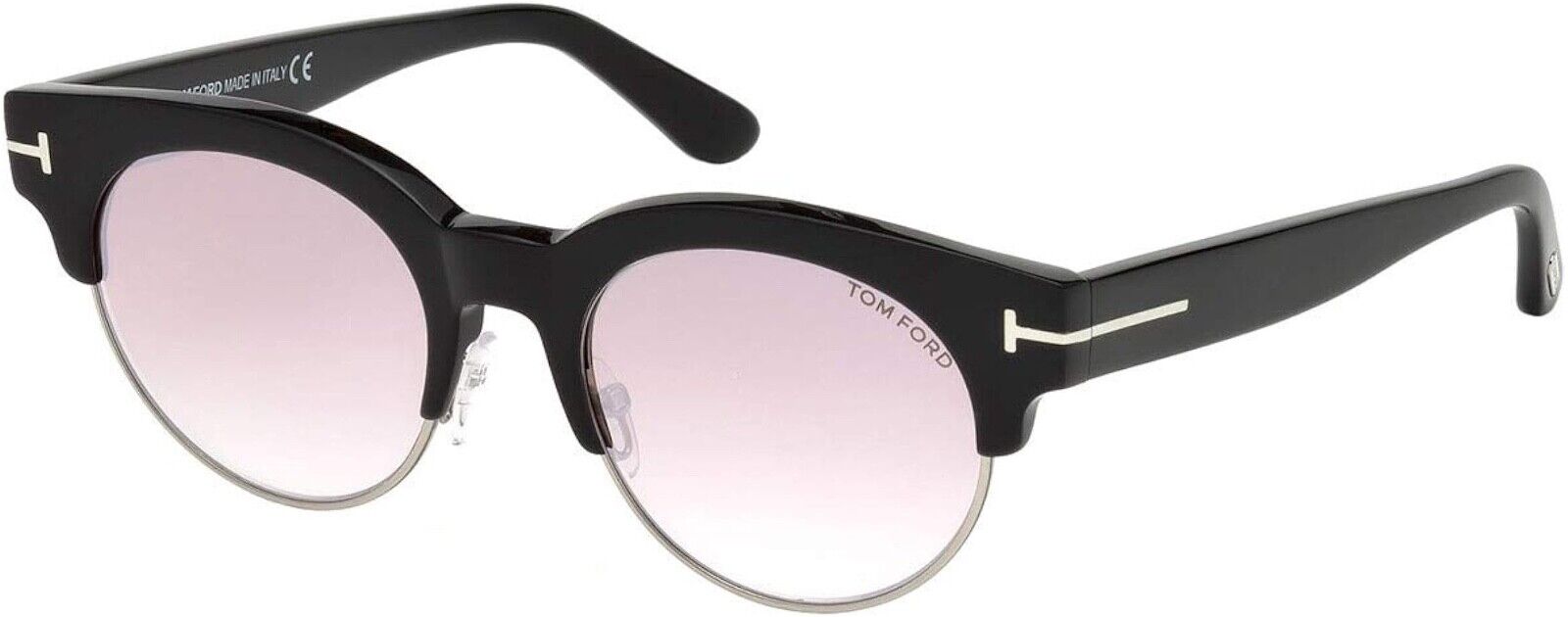 Tom Ford Henri-02 TF598 Sunglasses Black w/Violet Mirror 52mm Lens 01Z FT0598