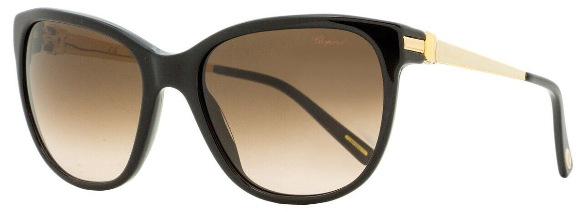 CHOPARD SCH204S Sunglasses Black Gold w/Brown Gradient 56mm Lens 700X SCH 204S