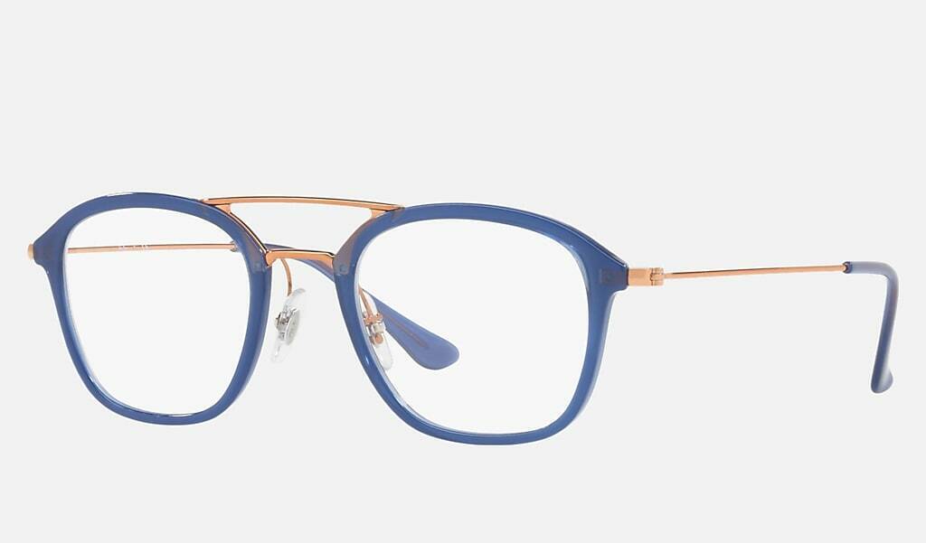 Ray Ban RX7098 Eyeglasses 50-21-145 Transparent Blue  5727 RB7098 RB 7098