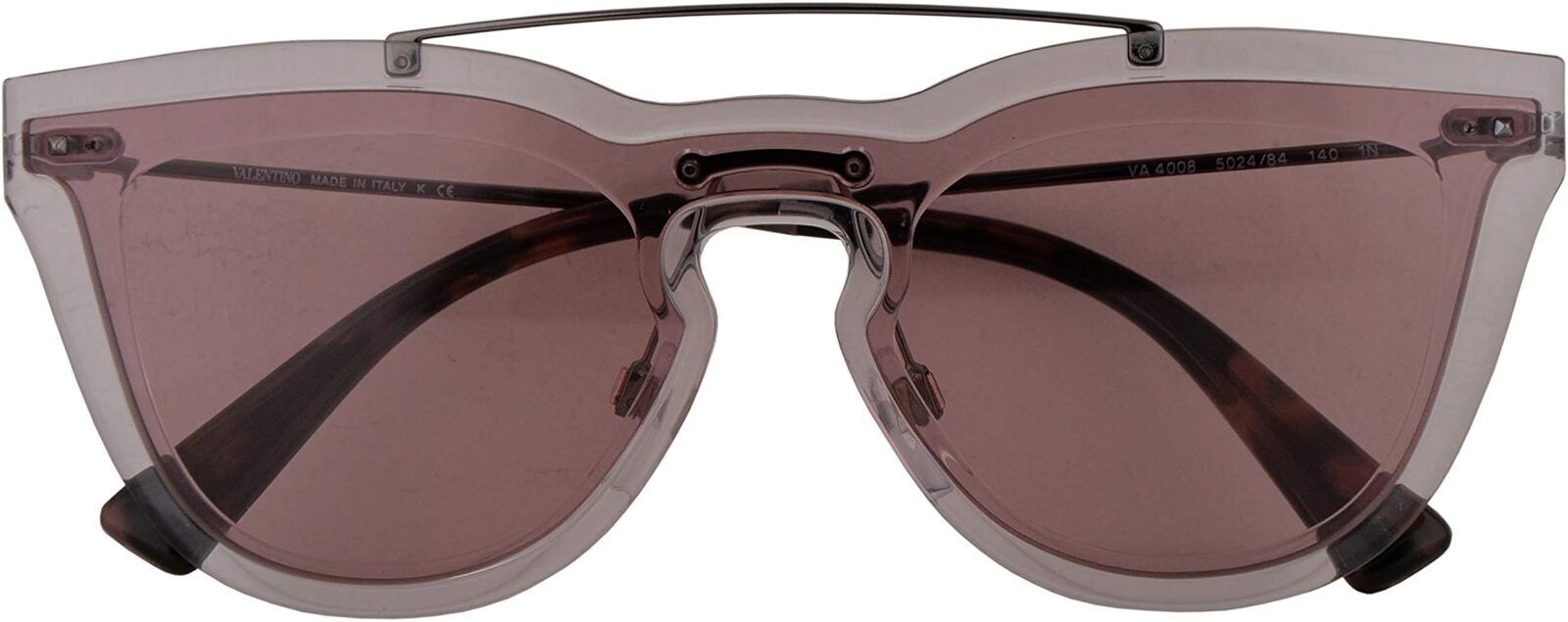 Valentino VA 4008 Sunglasses Transparent w/Rose Lens 37mm 502484 VA4008S VA4008