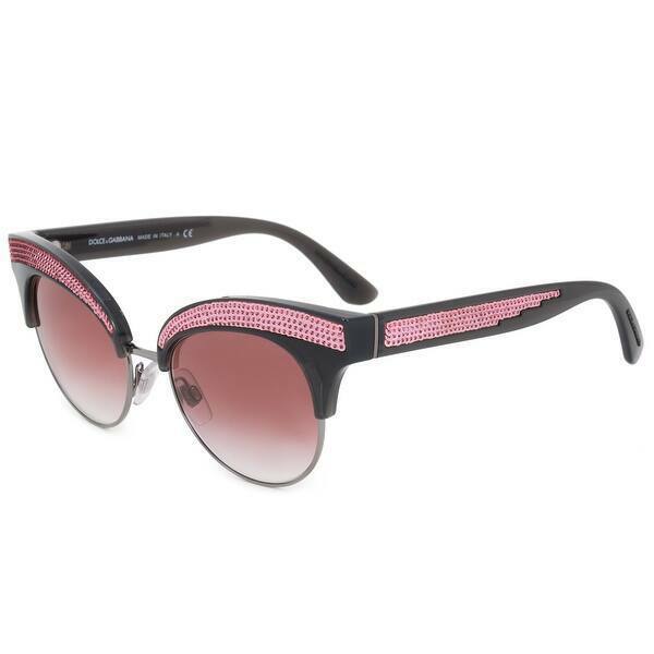 Dolce & Gabbana DG6109 Sunglasses Grey Gunmetal w/Pink Gradient Lens 50mm 31238D