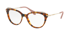 Miu Miu VMU01Q Eyeglasses 50-17-140 Havana w/Demo Lens VX81O1 MU01QV