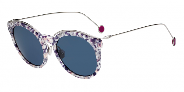 Christian Dior DiorBlossom 52-20-145 Sunglasses Marble Purple w/Blue Lenses GKR