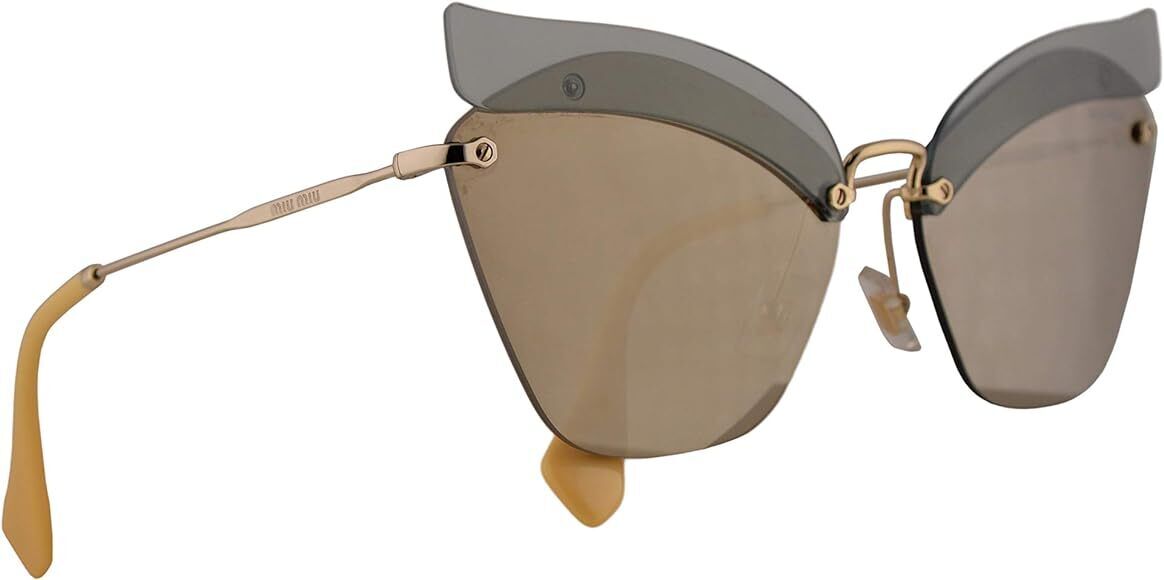 Miu Miu MU56TS Sunglasses Opal Sage w/Brown Mirror Gold 63mm Lens BY61C0 SMU 56T