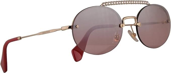 Miu Miu SMU60T Sunglasses Silver w/Pink Silver 54mm Lens ZVN095 MU 60TS MU60TS