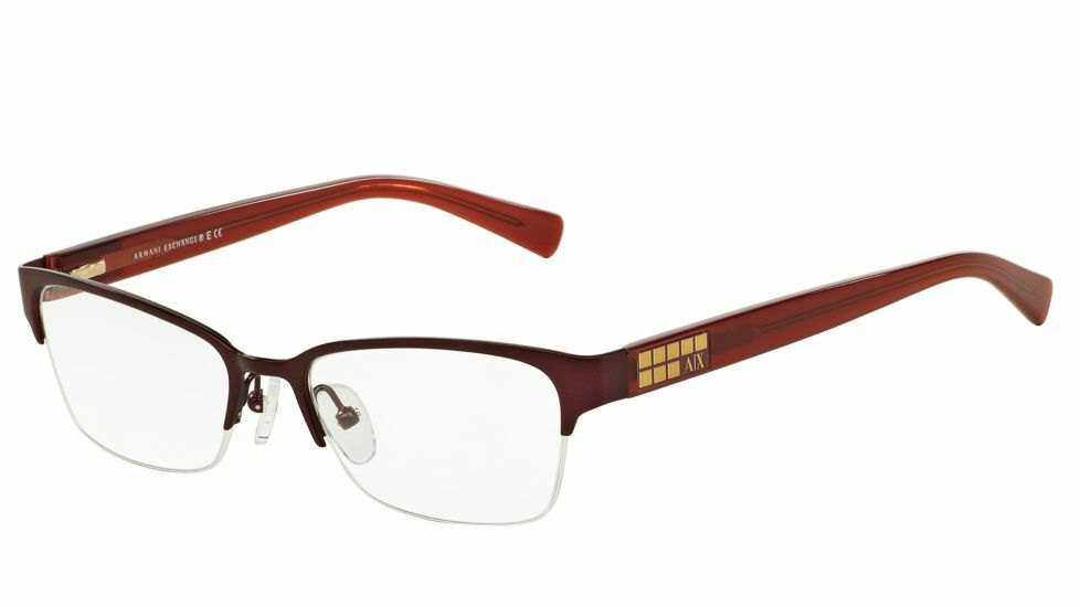 Armani Exchange AX1004 Eyeglasses 52-17-135 Satin Berry w/Demo Lens 6013 AX1004